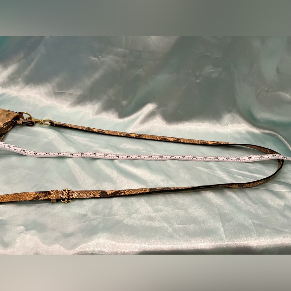 Coach Signature With Python-Embossed Leather Trim… - image 7